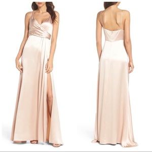 Jill Stuart Elegant Satin Pink Gown